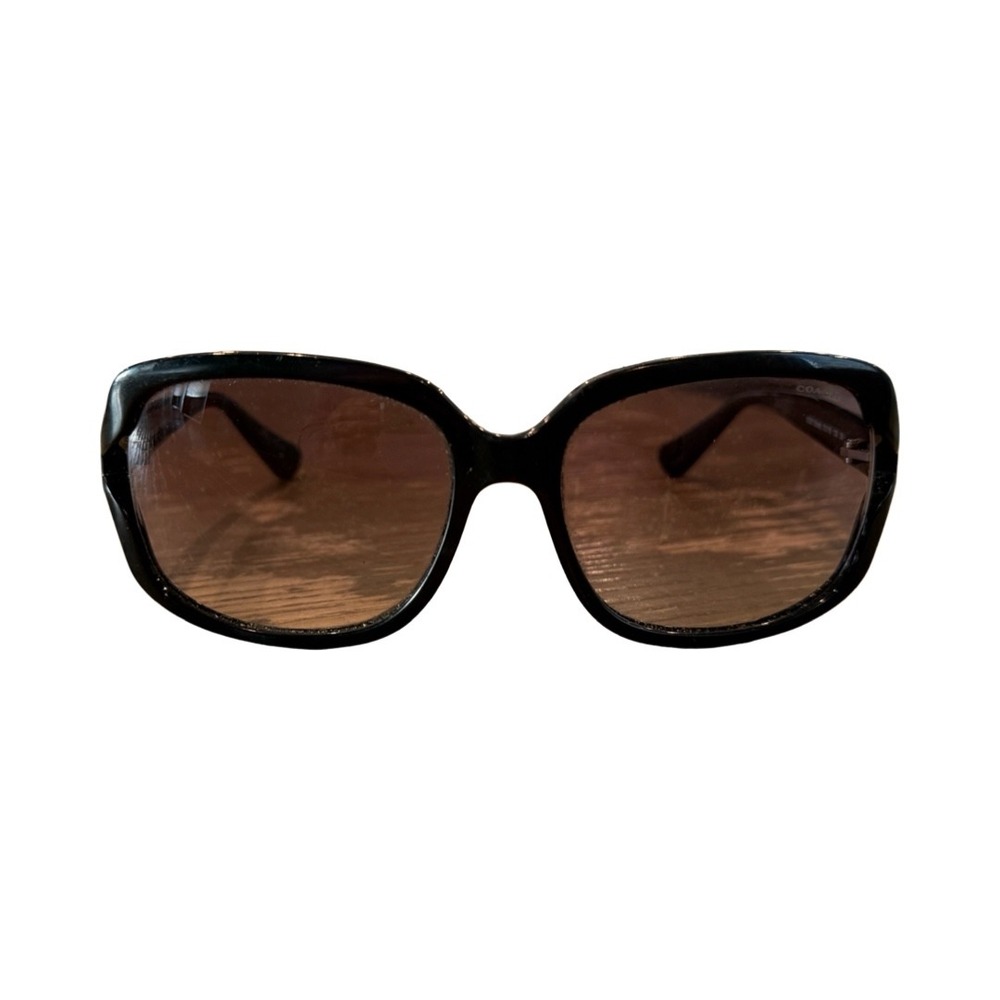 Coach HC 8169 L149 Black Square Oversized Sunglasses 500211 57-16-135